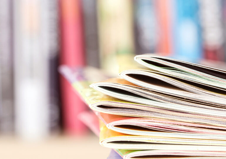 Pile of magazines